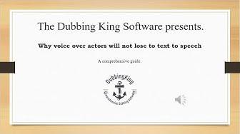 'Video thumbnail for Why Voice Over Actors Will Not Lose To Text To Speech (Case Study)'
