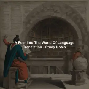 A Peer Into The World Of Language Translation - Study Notes