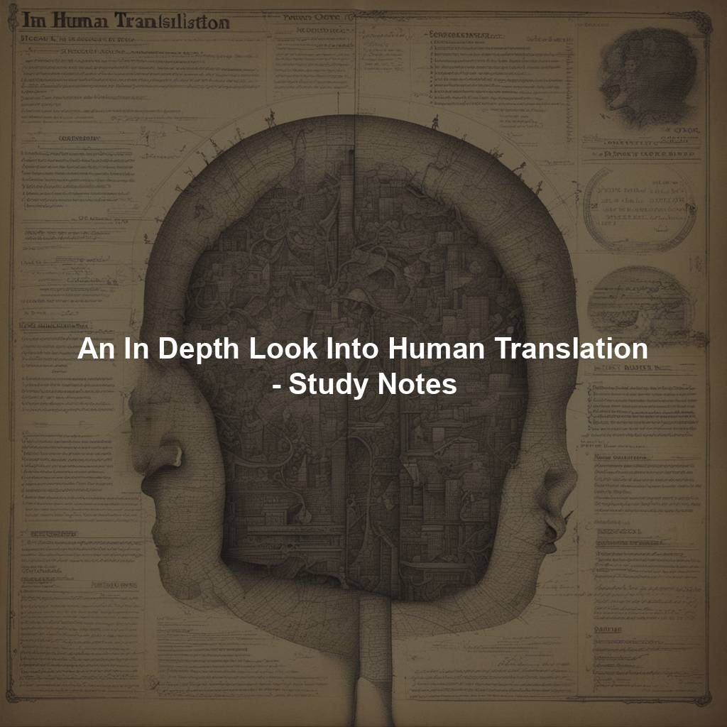 An In Depth Look Into Human Translation - Study Notes