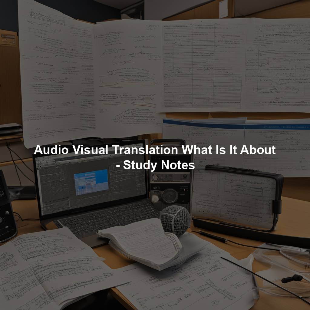 Audio Visual Translation What Is It About - Study Notes