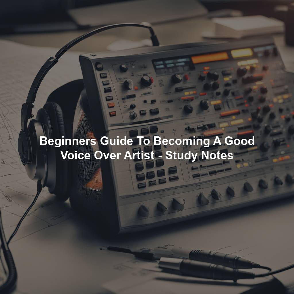 Beginners Guide To Becoming A Good Voice Over Artist - Study Notes