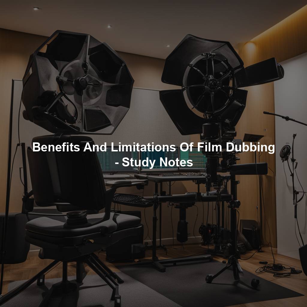 Benefits And Limitations Of Film Dubbing - Study Notes