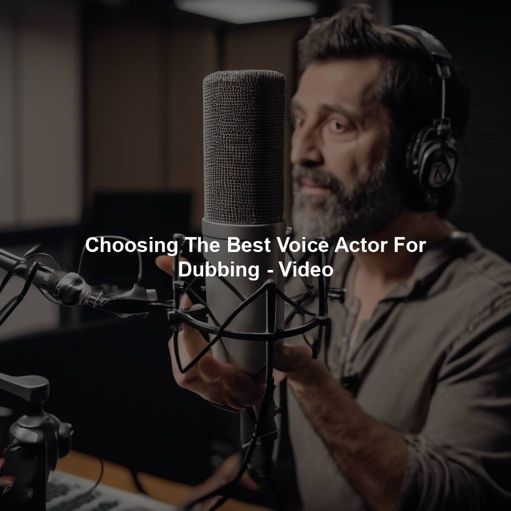 Choosing The Best Voice Actor For Dubbing - Video