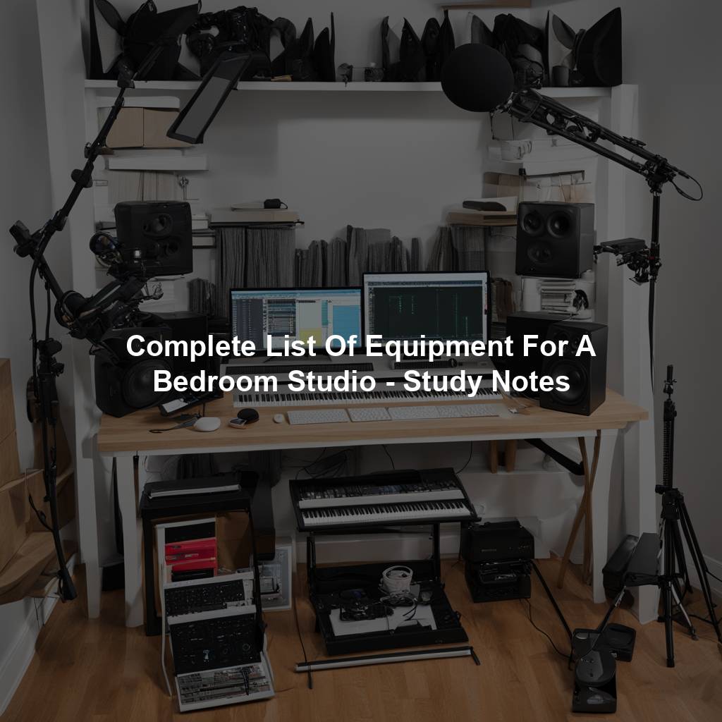 Complete List Of Equipment For A Bedroom Studio - Study Notes