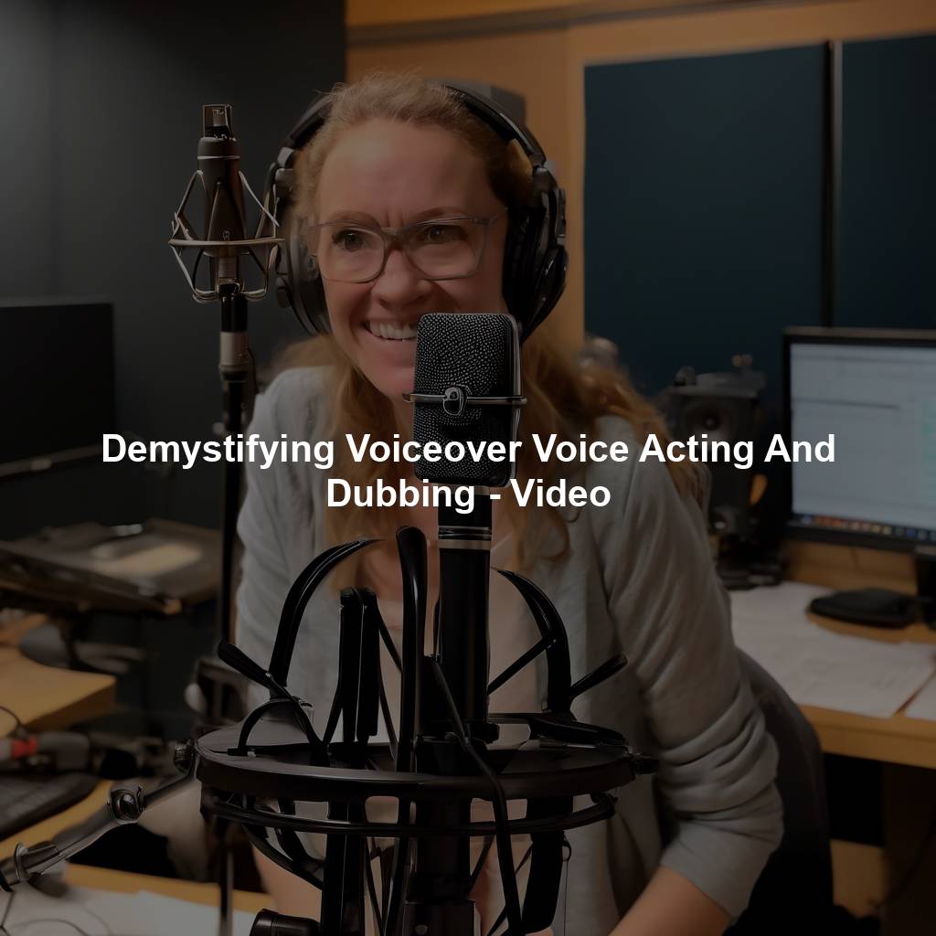 Demystifying Voiceover Voice Acting And Dubbing - Video