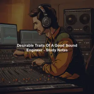 Desirable Traits Of A Good Sound Engineer - Study Notes