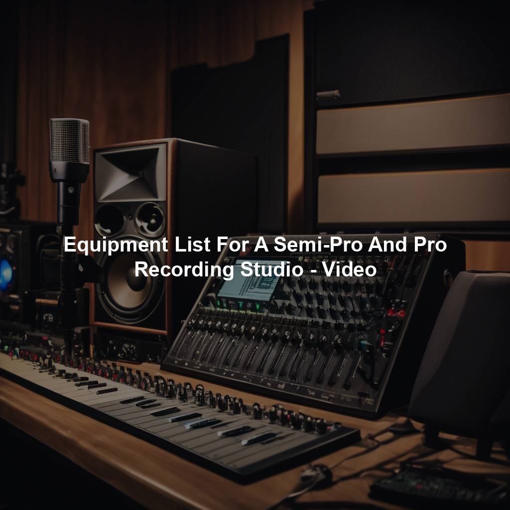 Equipment List For A Semi-Pro And Pro Recording Studio - Video