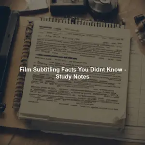 Film Subtitling Facts You Didnt Know - Study Notes