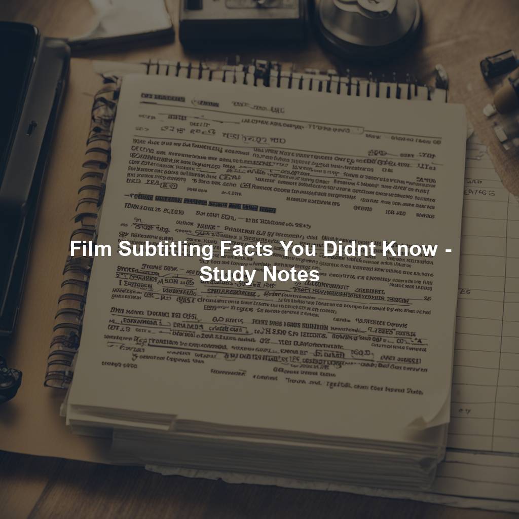 Film Subtitling Facts You Didnt Know - Study Notes