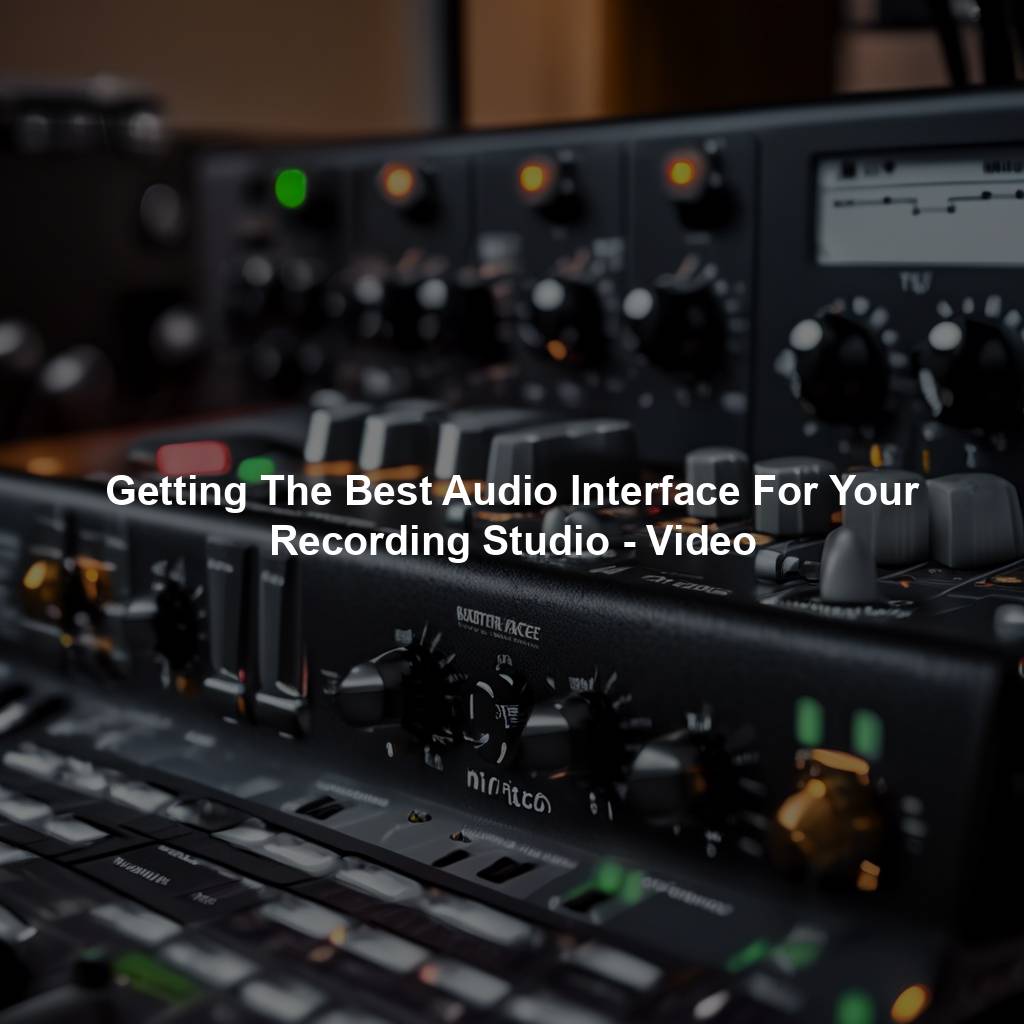 Getting The Best Audio Interface For Your Recording Studio - Video