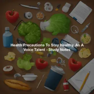 Health Precautions To Stay Healthy, As A Voice Talent - Study Notes