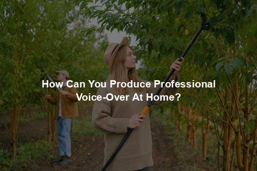 How Can You Produce Professional Voice-Over At Home?