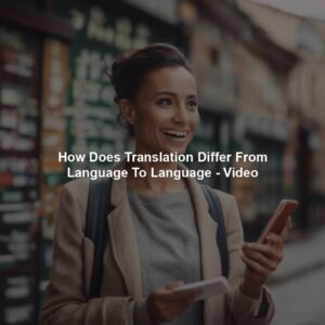 How Does Translation Differ From Language To Language - Video