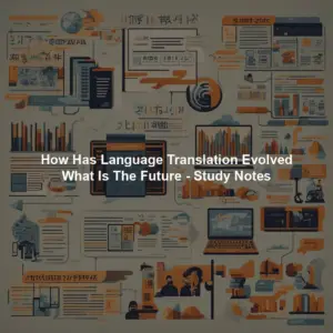 How Has Language Translation Evolved What Is The Future - Study Notes