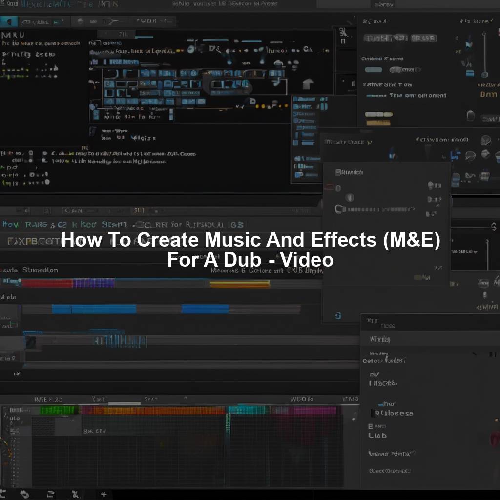 How To Create Music And Effects (M&E) For A Dub - Video