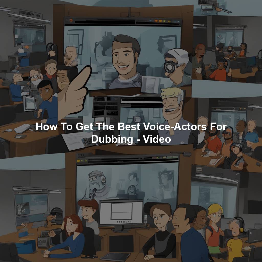 How To Get The Best Voice-Actors For Dubbing - Video