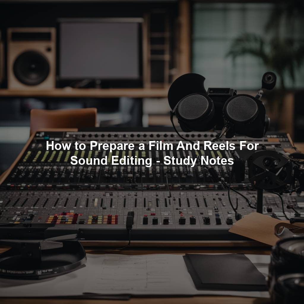 How to Prepare a Film And Reels For Sound Editing - Study Notes