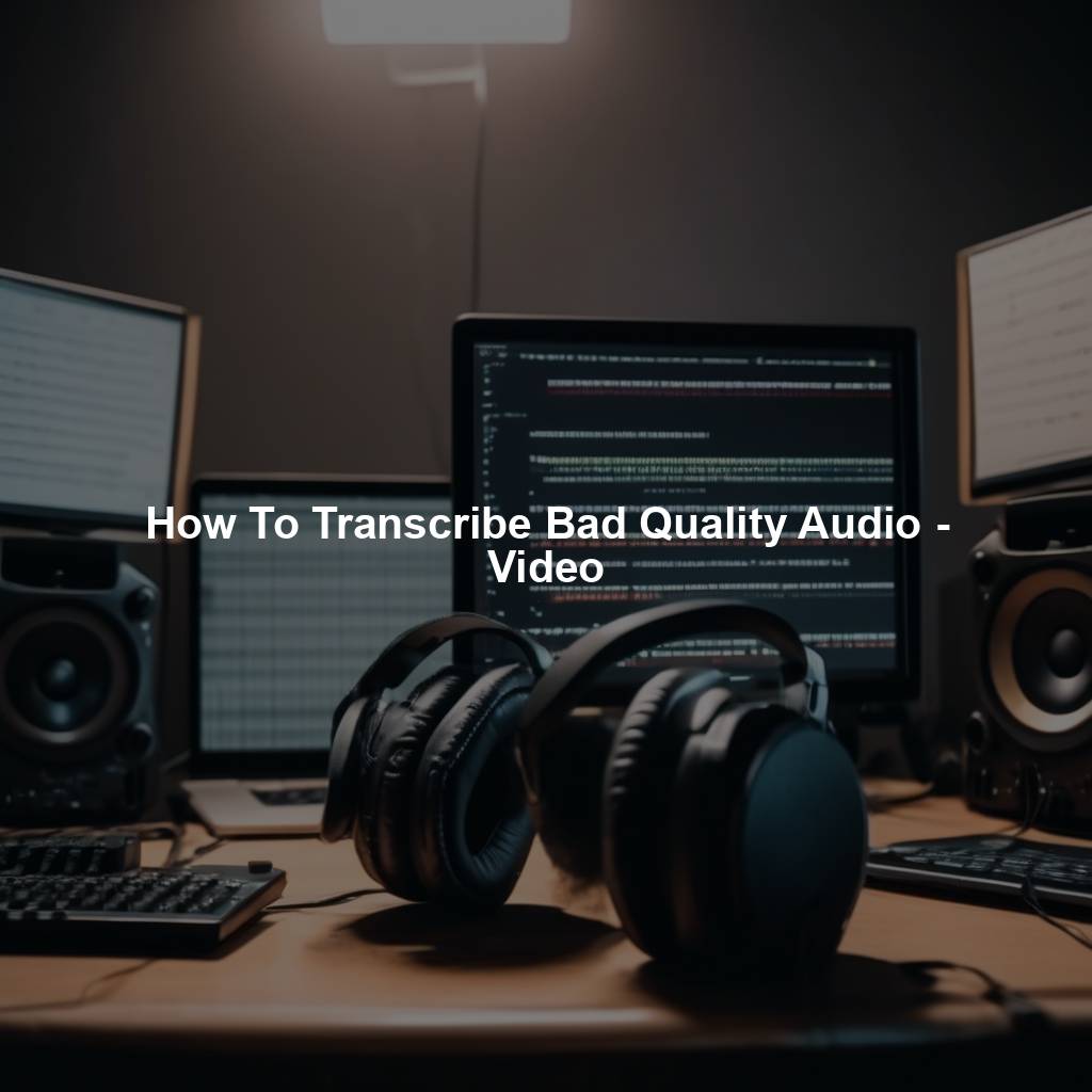 How To Transcribe Bad Quality Audio - Video