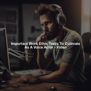 Important Work Ethic Traits To Cultivate As A Voice Actor - Video