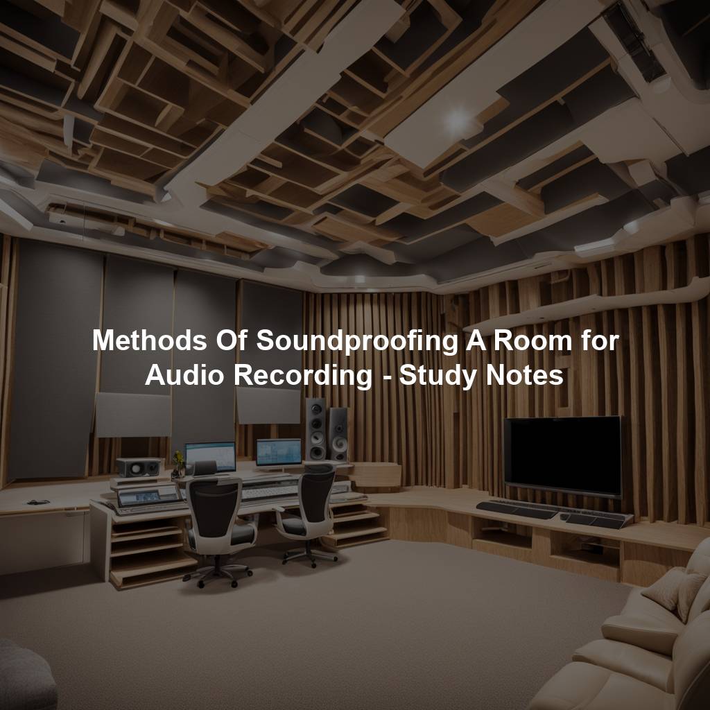 Methods Of Soundproofing A Room for Audio Recording - Study Notes