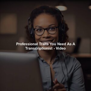Professional Traits You Need As A Transcriptionist - Video