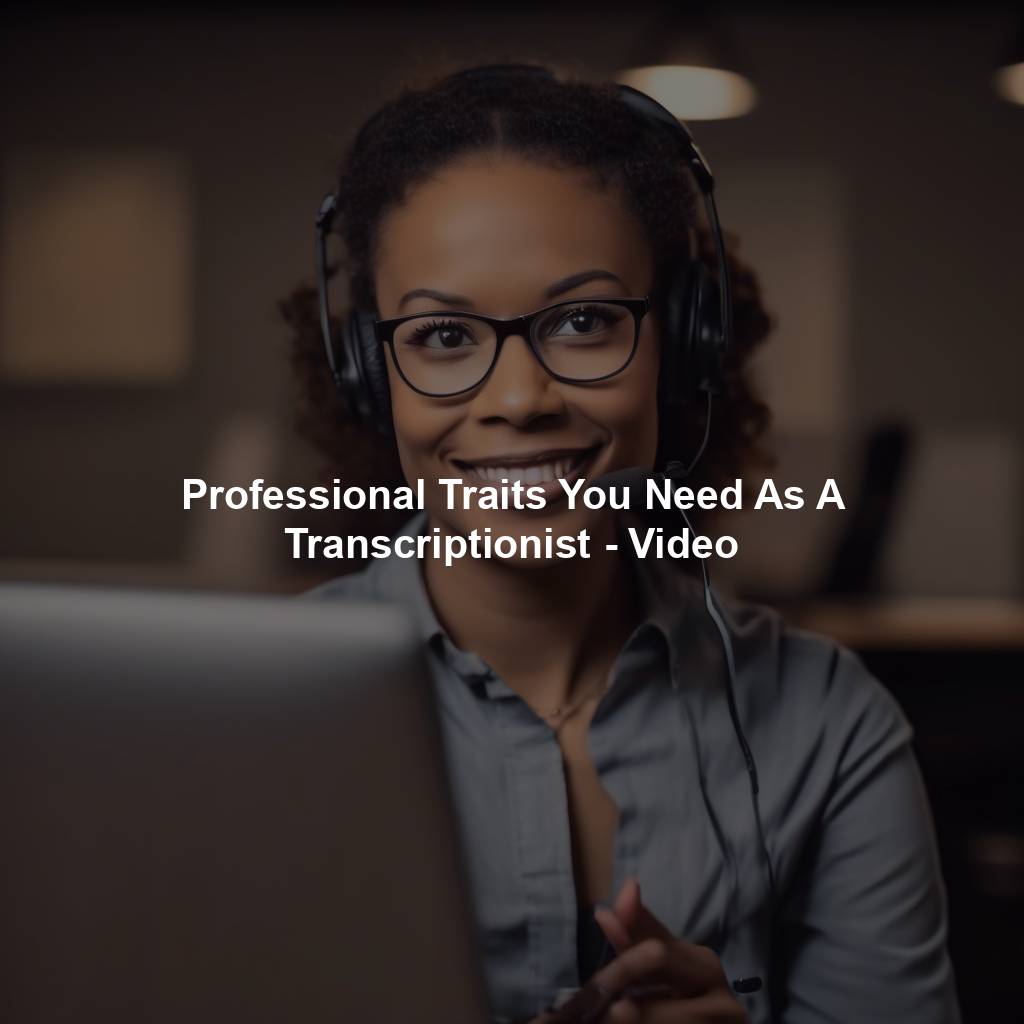 Professional Traits You Need As A Transcriptionist - Video