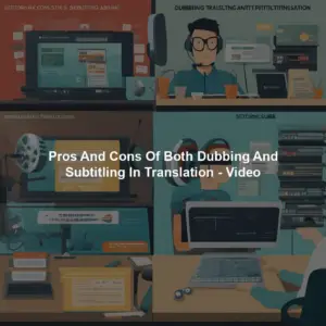 Pros And Cons Of Both Dubbing And Subtitling In Translation - Video