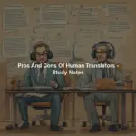 Pros And Cons Of Human Translators - Study Notes
