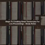 Steps To Creating Great Transcripts For Live Proceedings - Study Notes