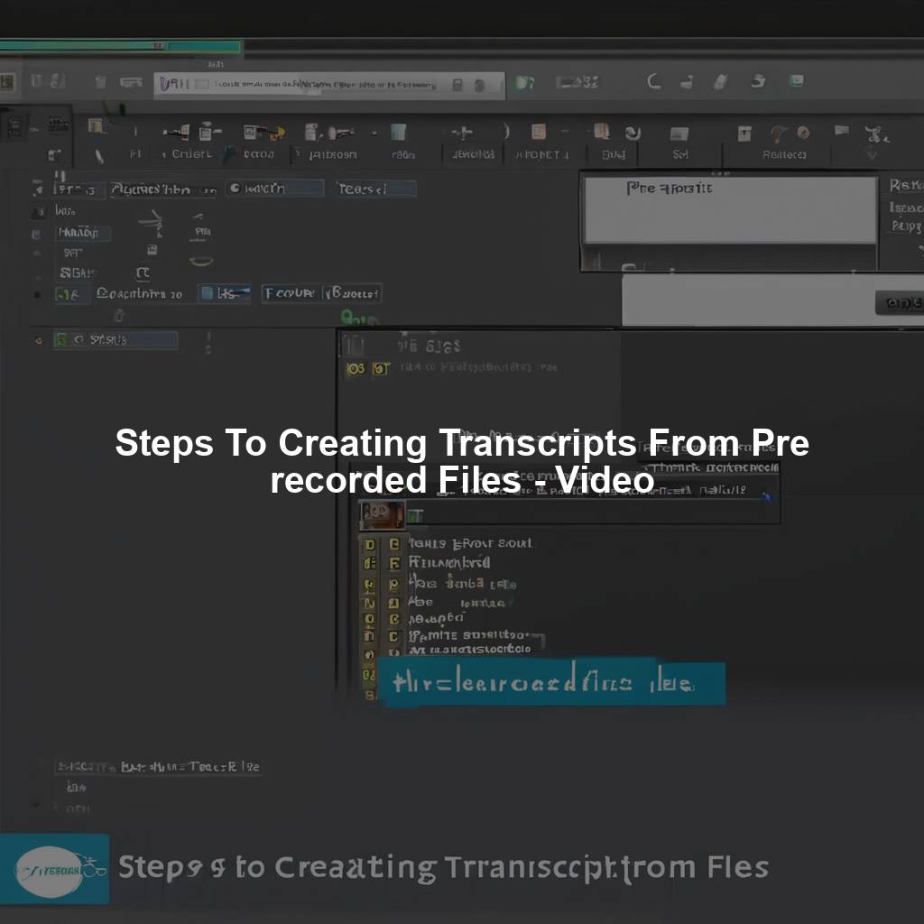Steps To Creating Transcripts From Pre recorded Files - Video