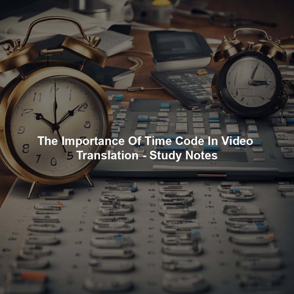 The Importance Of Time Code In Video  Translation - Study Notes