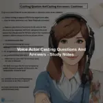 Voice Actor Casting Questions And Answers - Study Notes