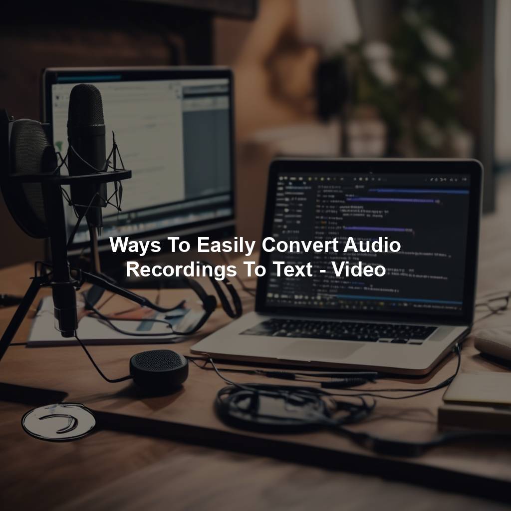 Ways To Easily Convert Audio Recordings To Text - Video