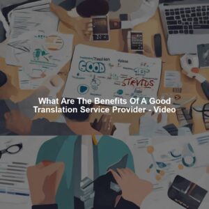 What Are The Benefits Of A Good Translation Service Provider - Video