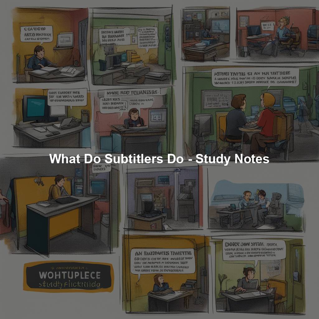 What Do Subtitlers Do - Study Notes