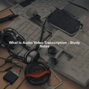 What Is Audio Video Transcription - Study Notes