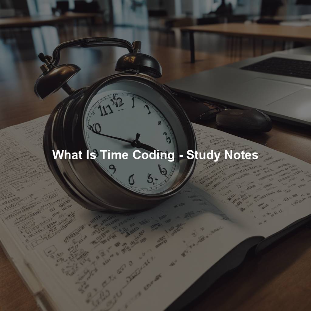 What Is Time Coding - Study Notes