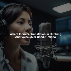 Where Is Voice Translation In Dubbing And Voice-Over Used? - Video