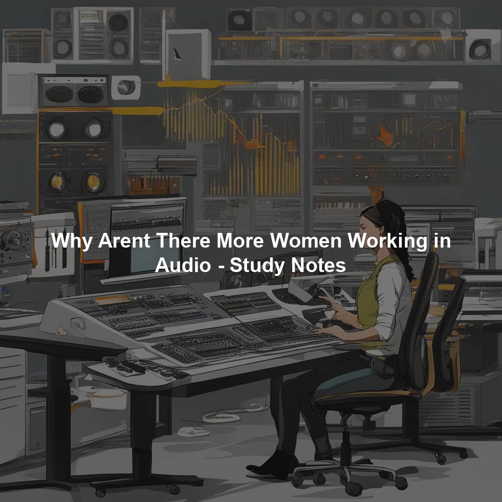 Why Arent There More Women Working in Audio - Study Notes